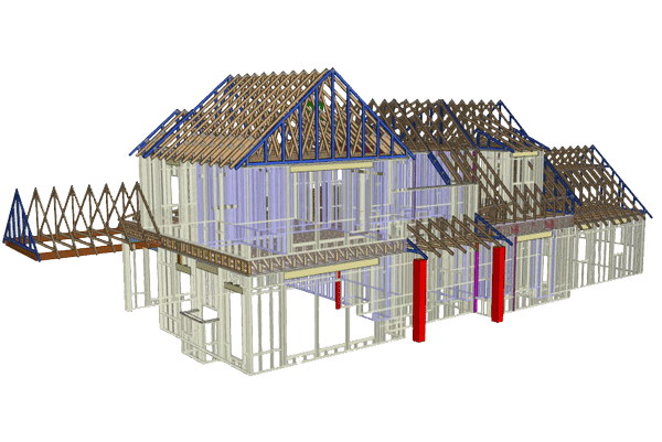3D rendering of house